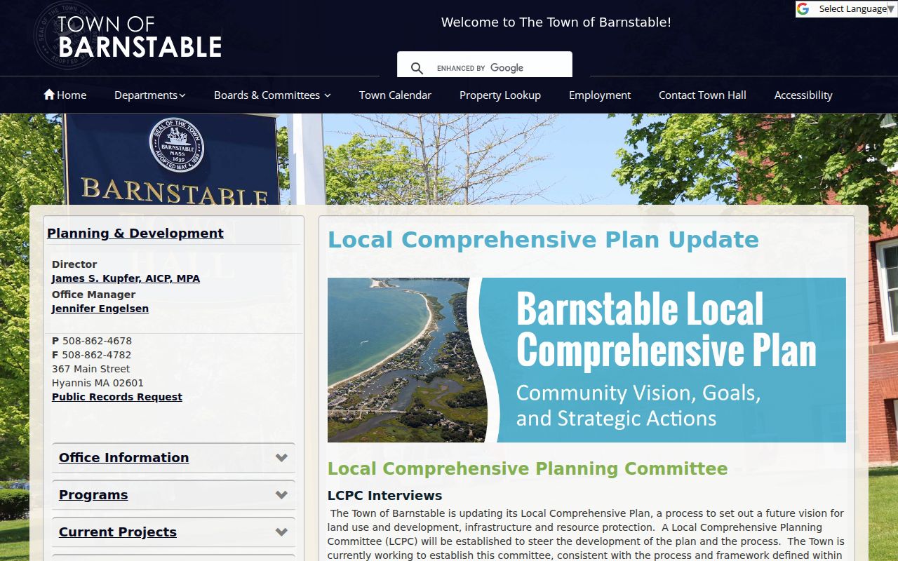 Barnstable County neighbors civic association planning context