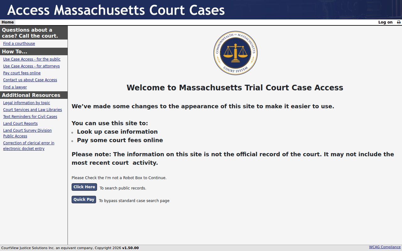 Barnstable County residents directory MassCourts public docket search gateway
